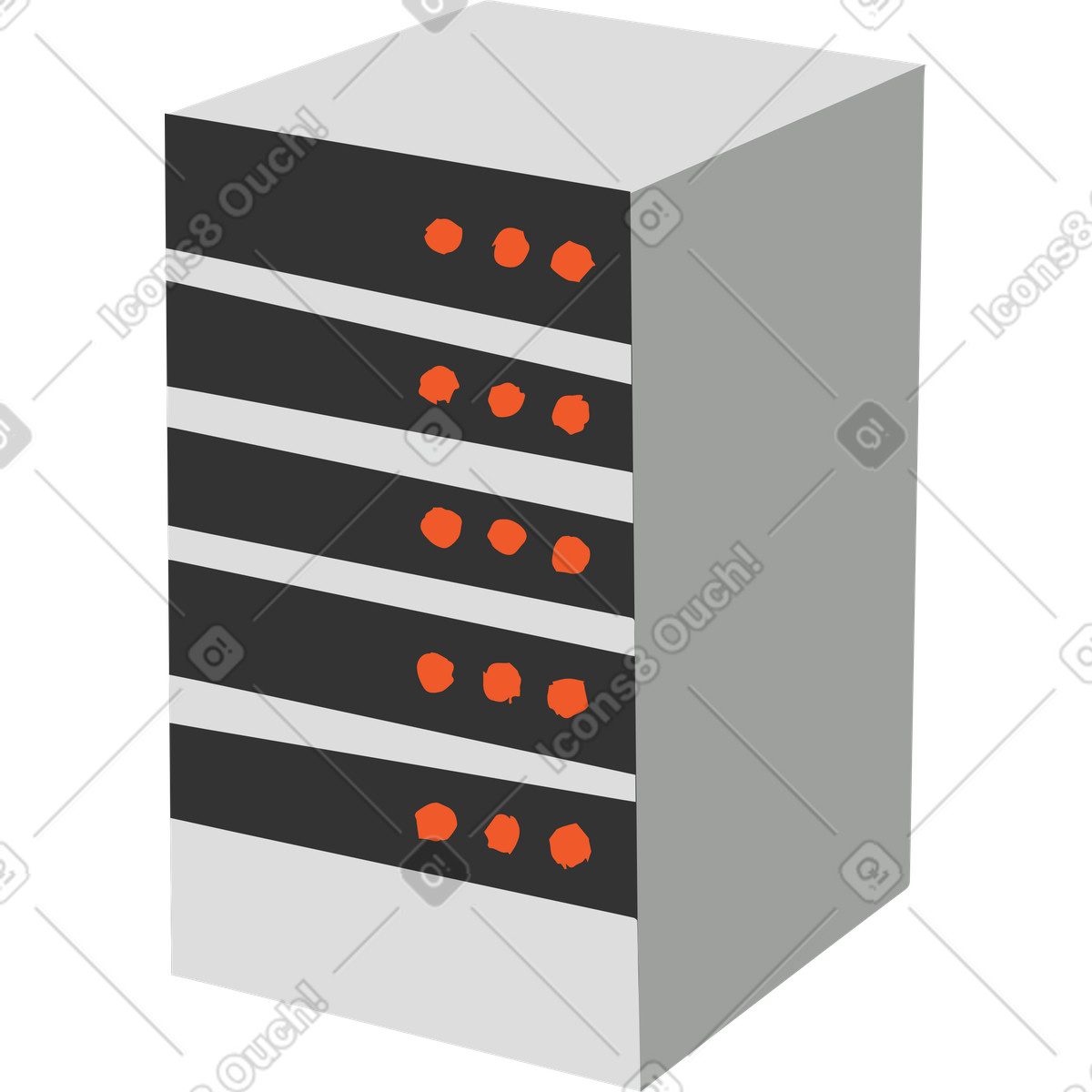 Server illustrazione in stile Rush scarica in PNG, SVG