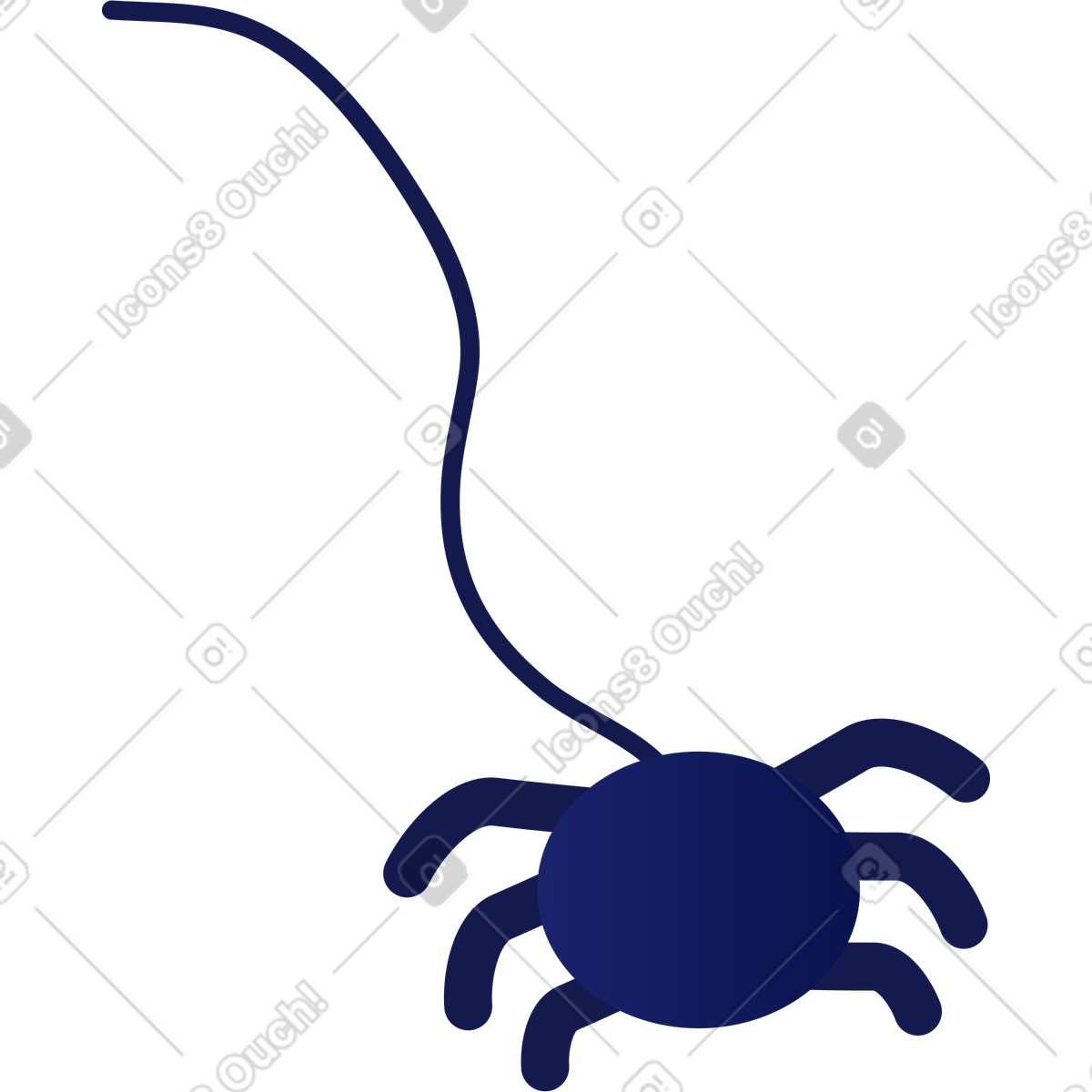 Clip スタイルの クモ のイラストをPNG、SVG形式でダウンロード