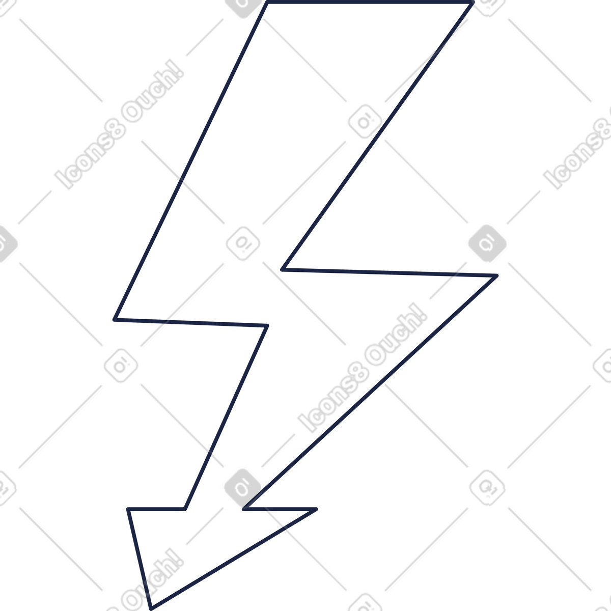 Lightning illustration in Urban Line style download in PNG, SVG