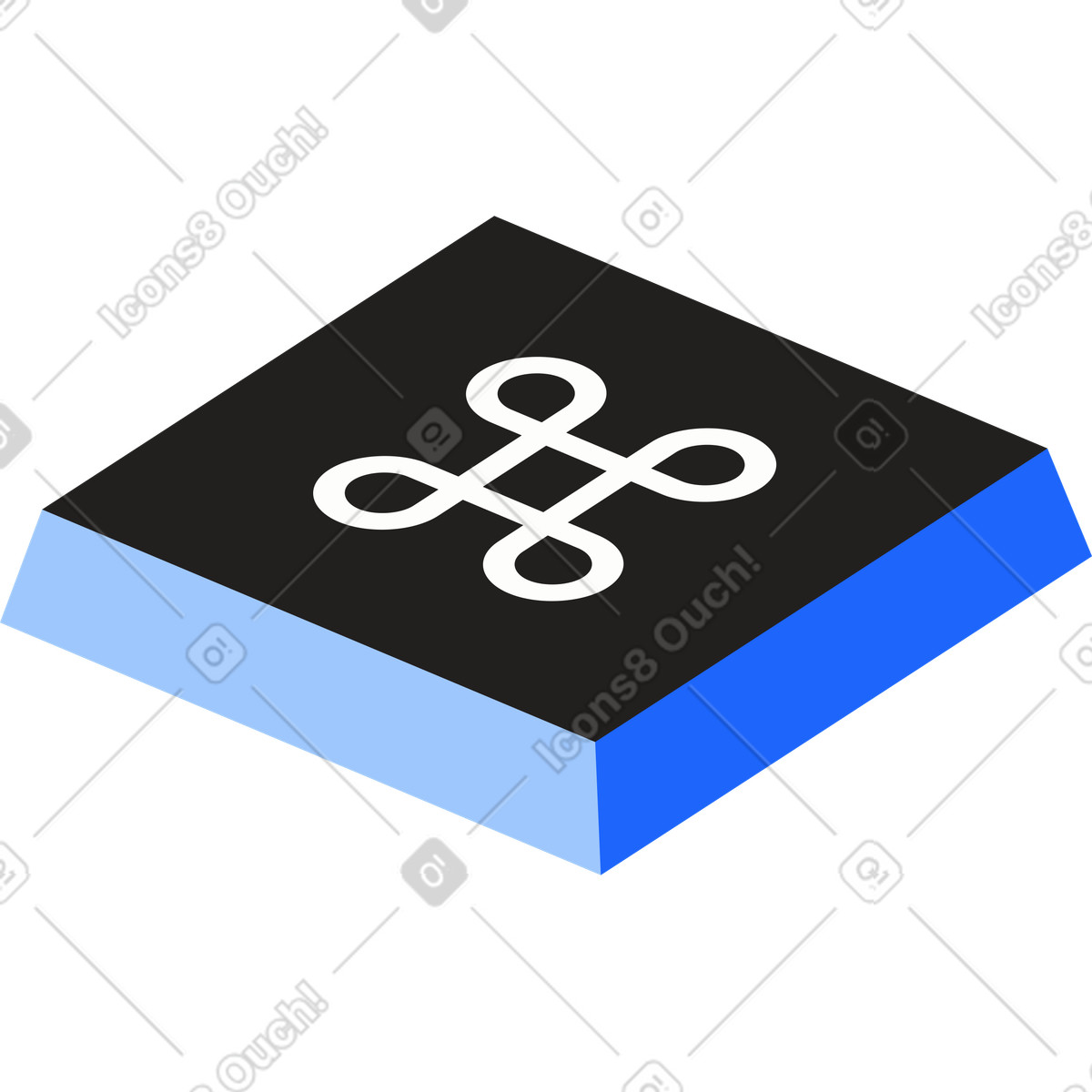 Keyboard key illustration in Editorial style download in PNG, SVG