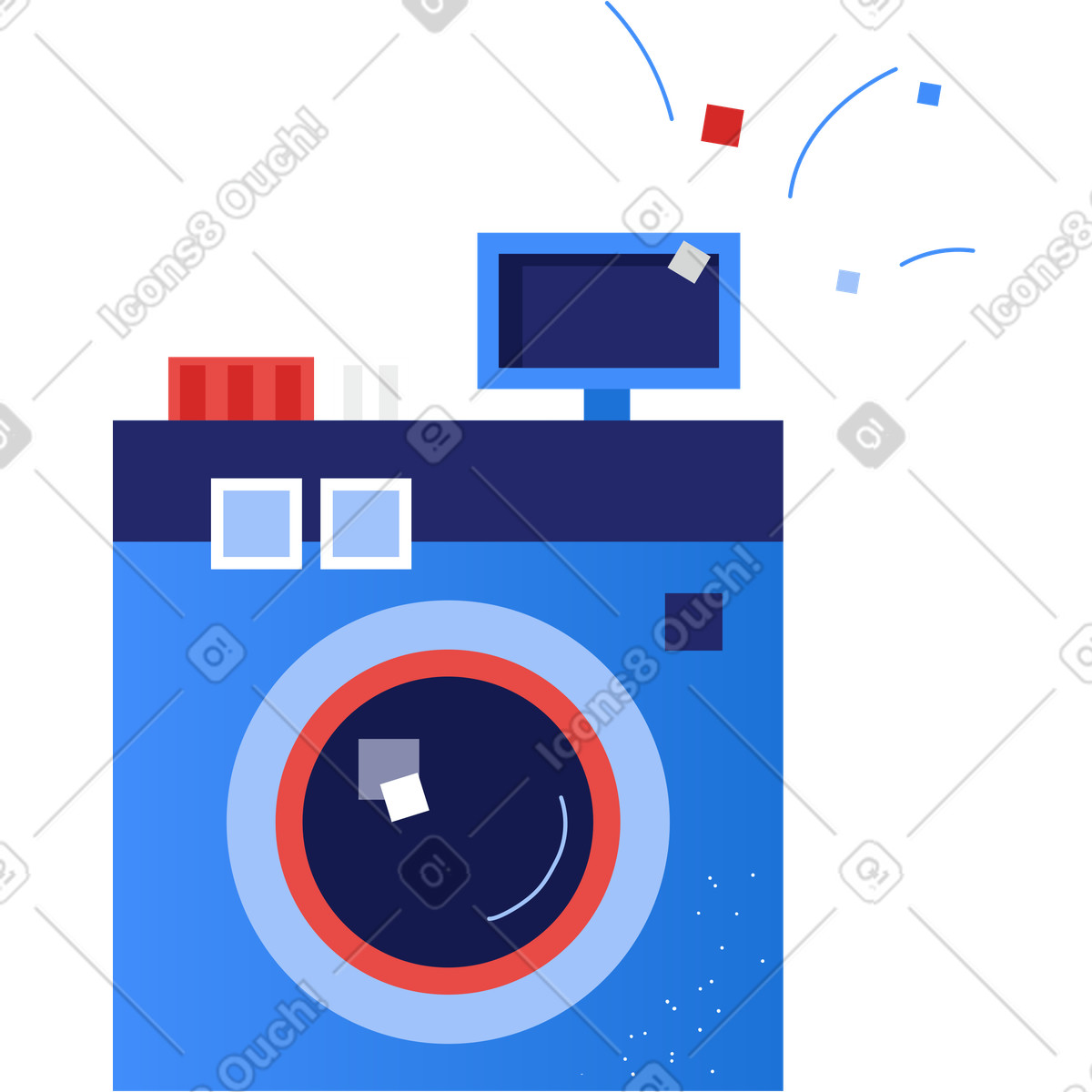 Photo camera illustration in Clip style download in PNG, SVG