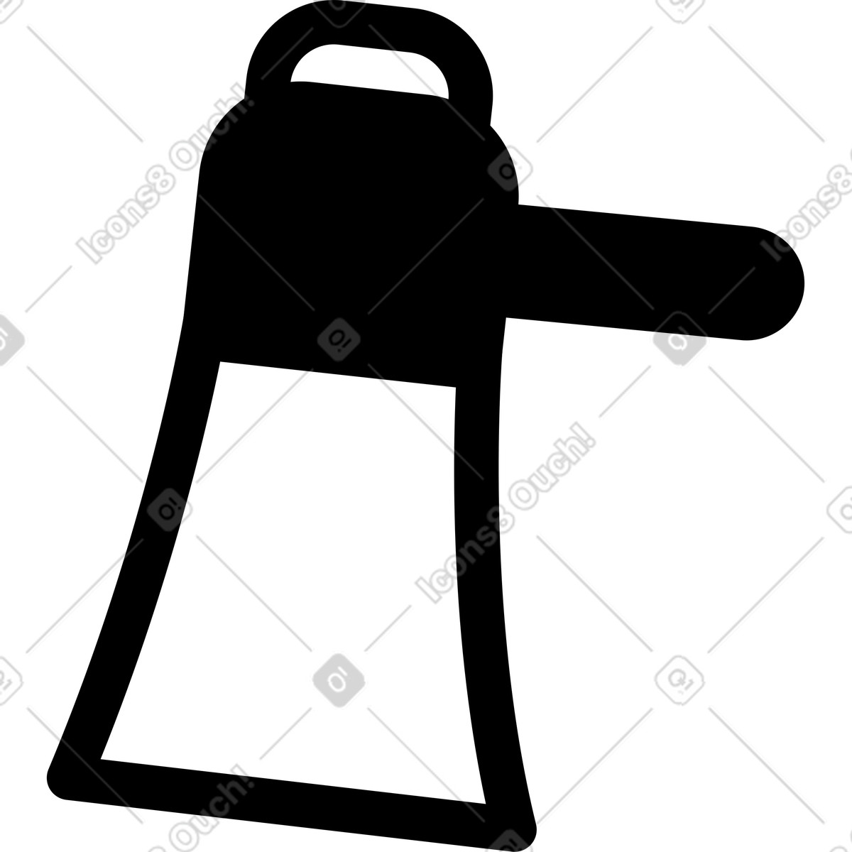 Megafono bianco illustrazione in stile Transistor scarica in PNG, SVG