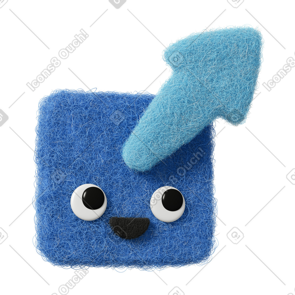 Illustration Cute link dans le style Fuzzy à télécharger aux formats PNG, SVG
