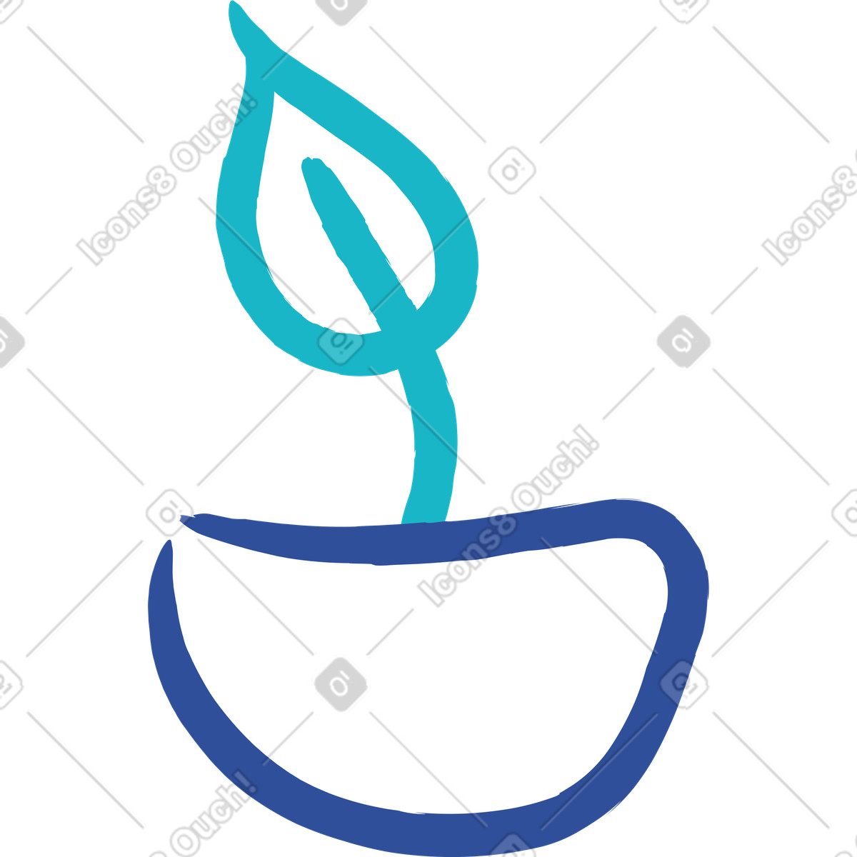 Pflanze-Illustration im Lime-Stil als Download in PNG, SVG