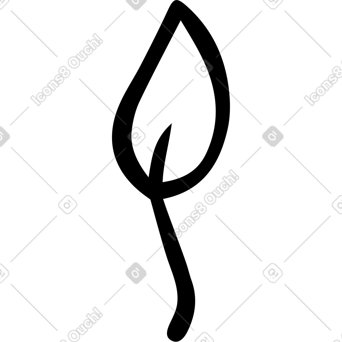 Sprout illustration in Journal style download in PNG, SVG