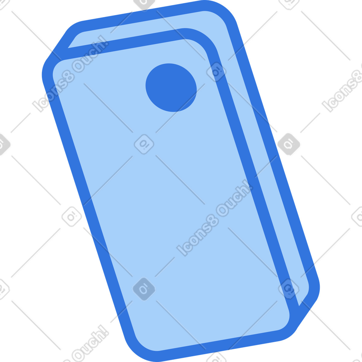 Phone illustration in Sky style download in PNG, SVG