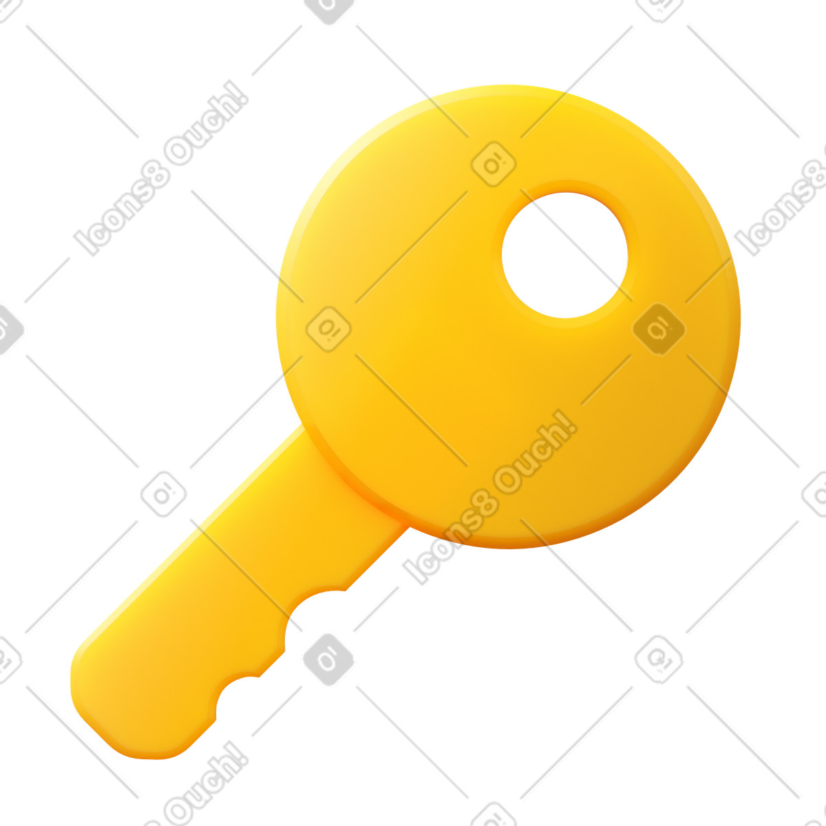 3D Fluency スタイルの Key のイラストをPNG、SVG形式でダウンロード