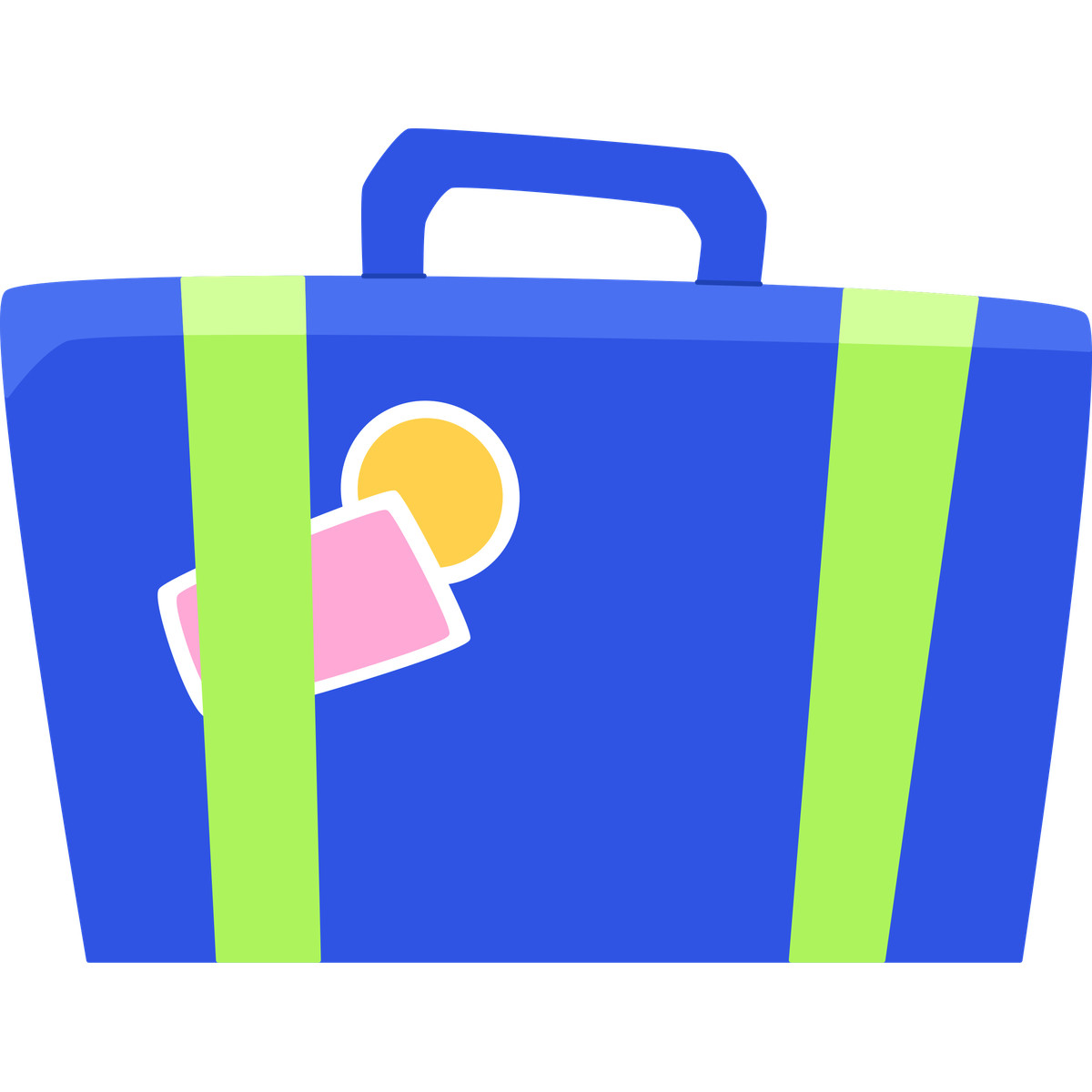 Ilustração de Blue suitcase em no estilo Bouncy para baixar em PNG, SVG