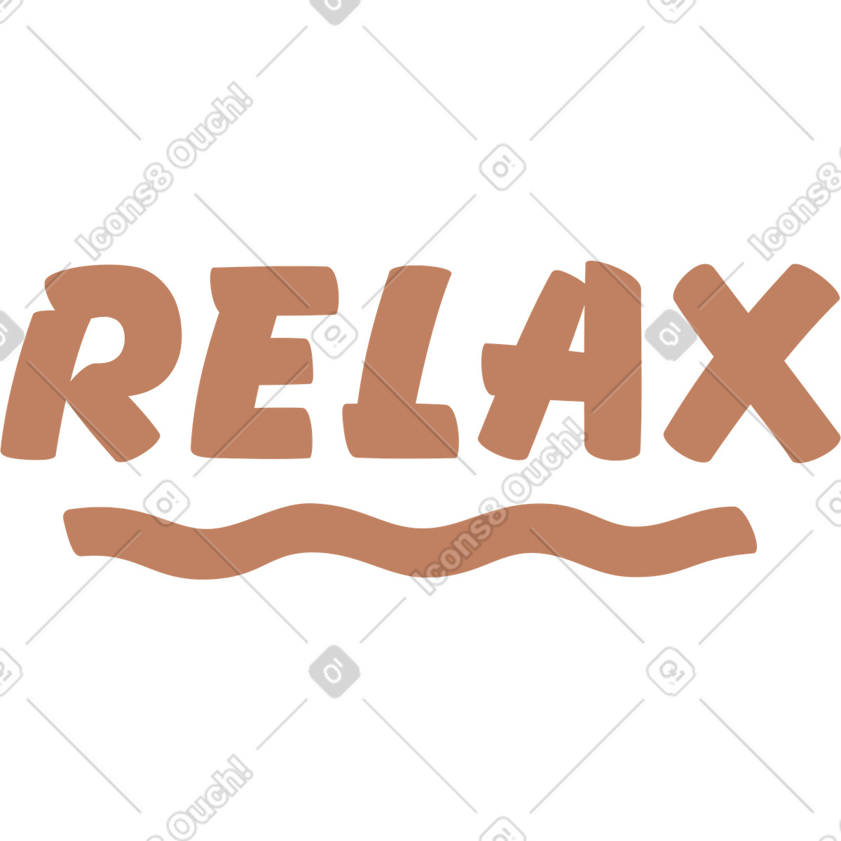 Text relax with wavy line illustrazione in stile Eastwood scarica in PNG, SVG