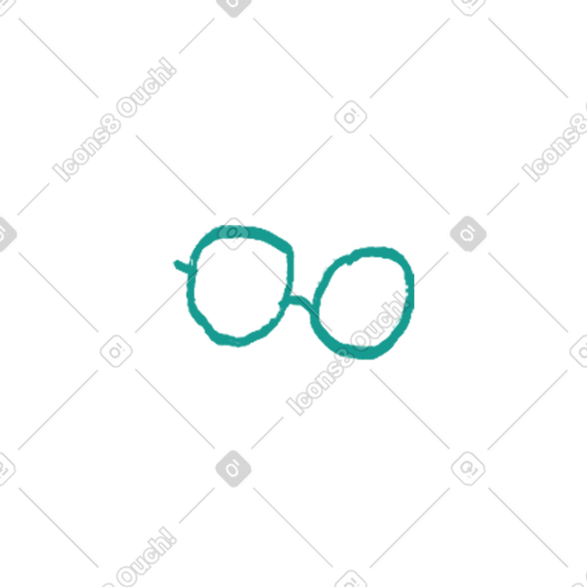Fabulous スタイルの Blue round glasses のイラストをPNG、SVG形式でダウンロード