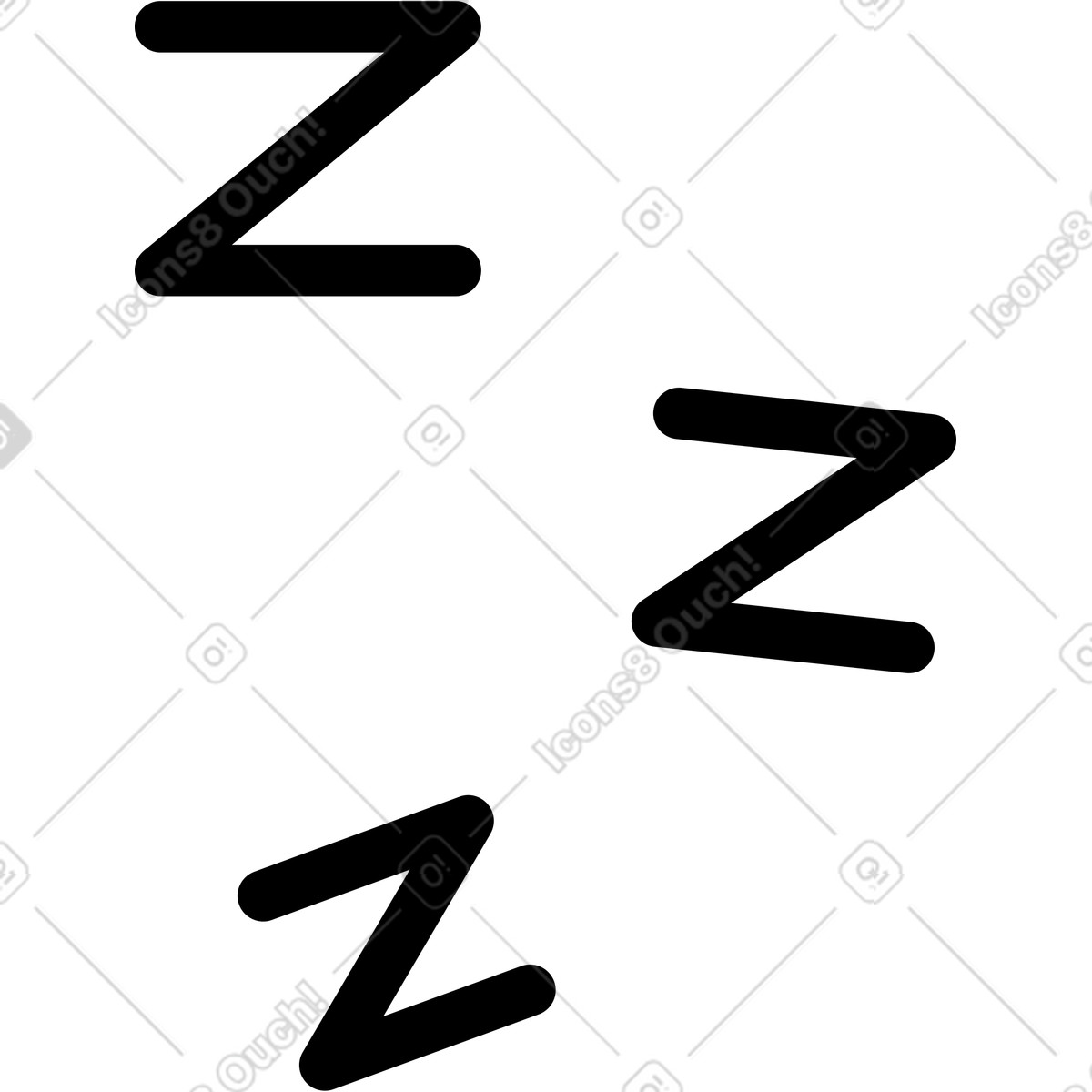 Tre lettere z illustrazione in stile Transistor scarica in PNG, SVG
