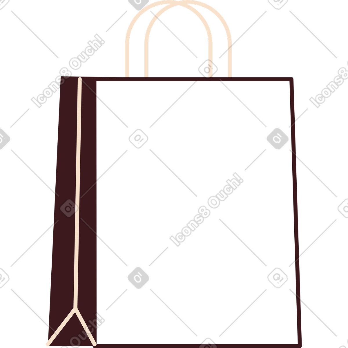Ilustración Bolsa de la compra en estilo Folks a descargar en PNG y SVG