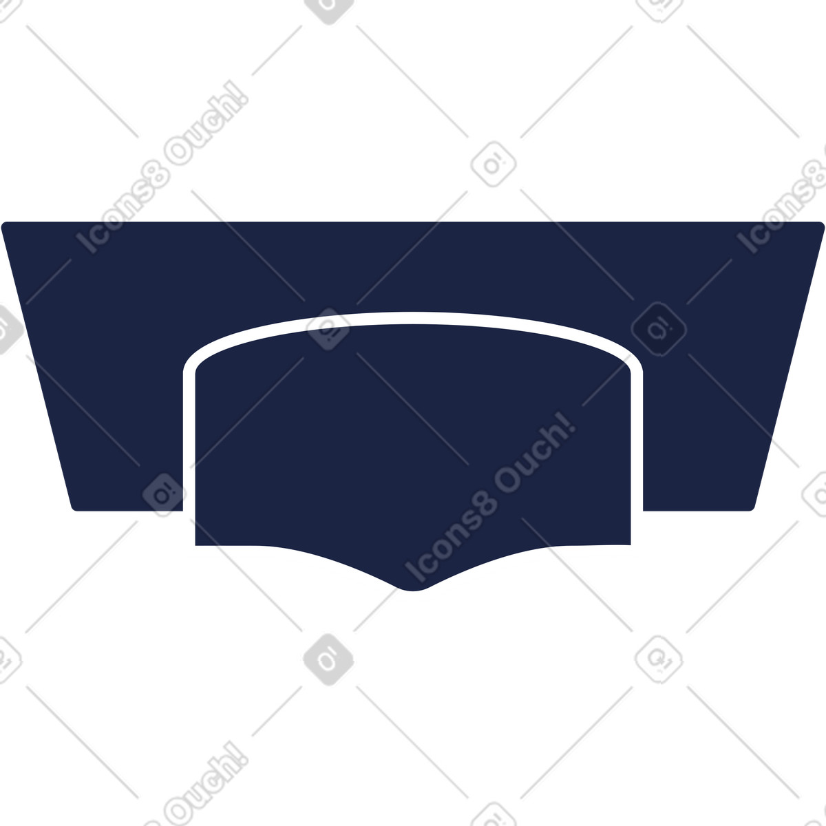 Ilustración Sombrero de graduado en estilo Urban Line a descargar en PNG y SVG