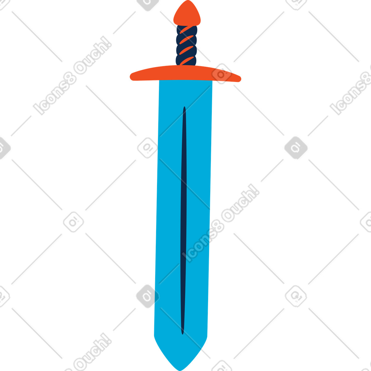 下载 Flame 风格的 剑 插画，支持 PNG、SVG 格式
