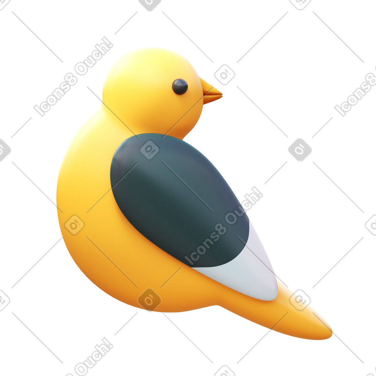 3D Fluency スタイルの Bird のイラストをPNG、SVG形式でダウンロード