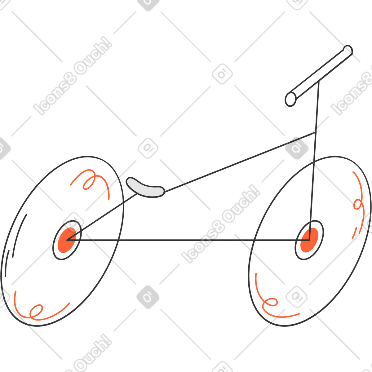 Illustration Vélo dans le style Crayon à télécharger aux formats PNG, SVG