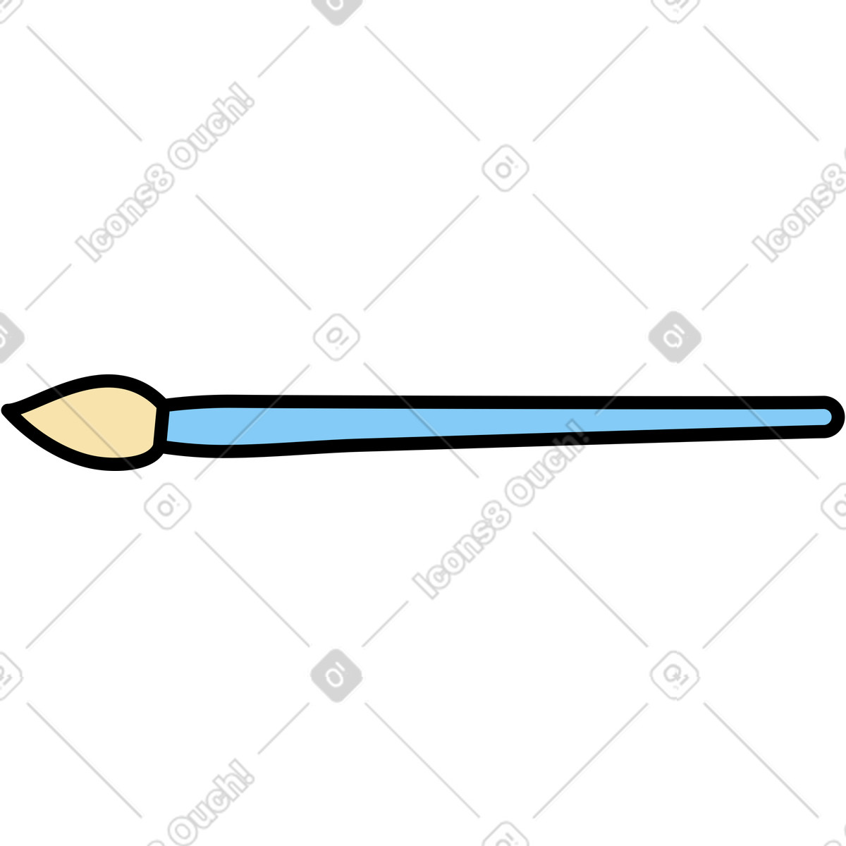 Notes スタイルの 絵筆 のイラストをPNG、SVG形式でダウンロード