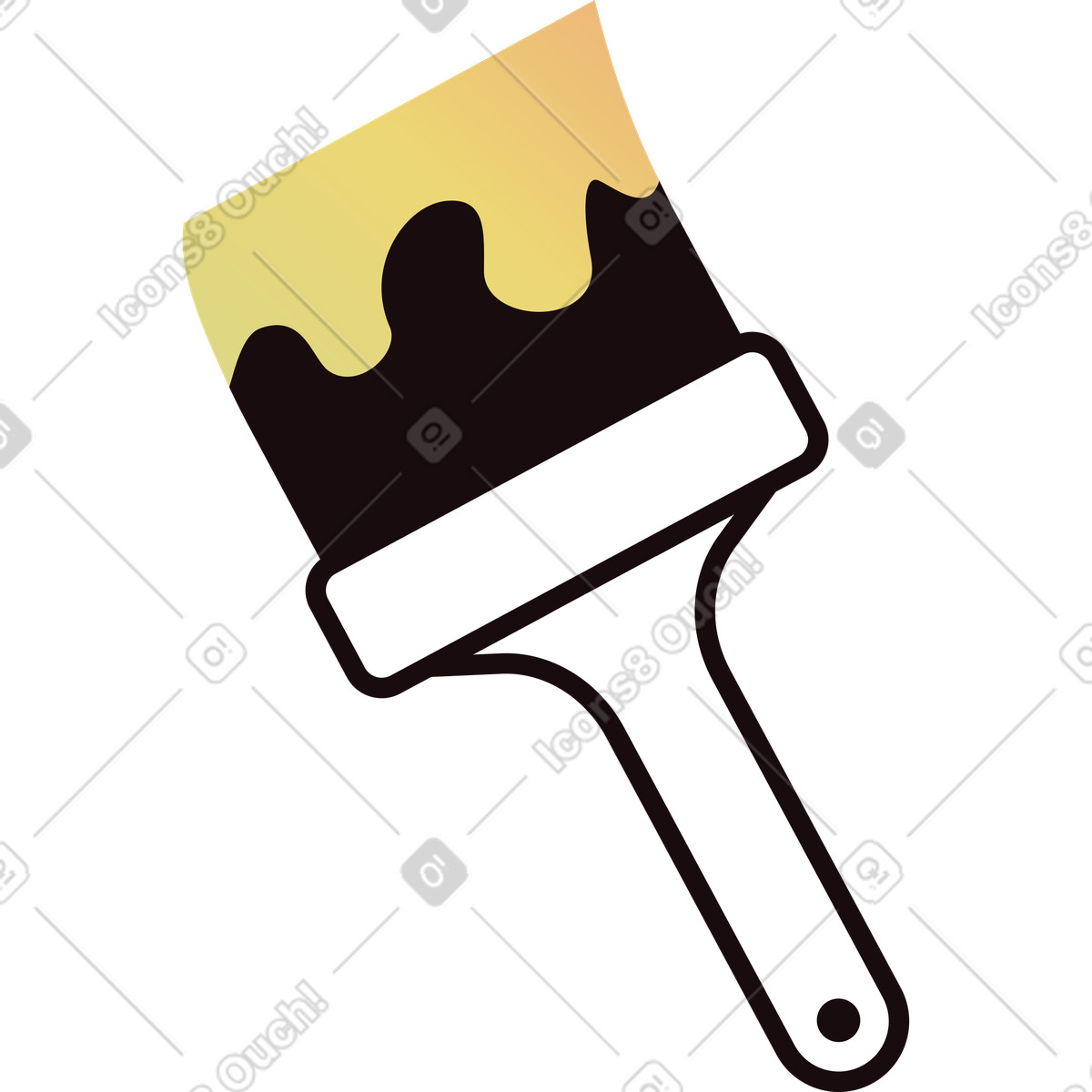 Brush illustration in Delight style download in PNG, SVG