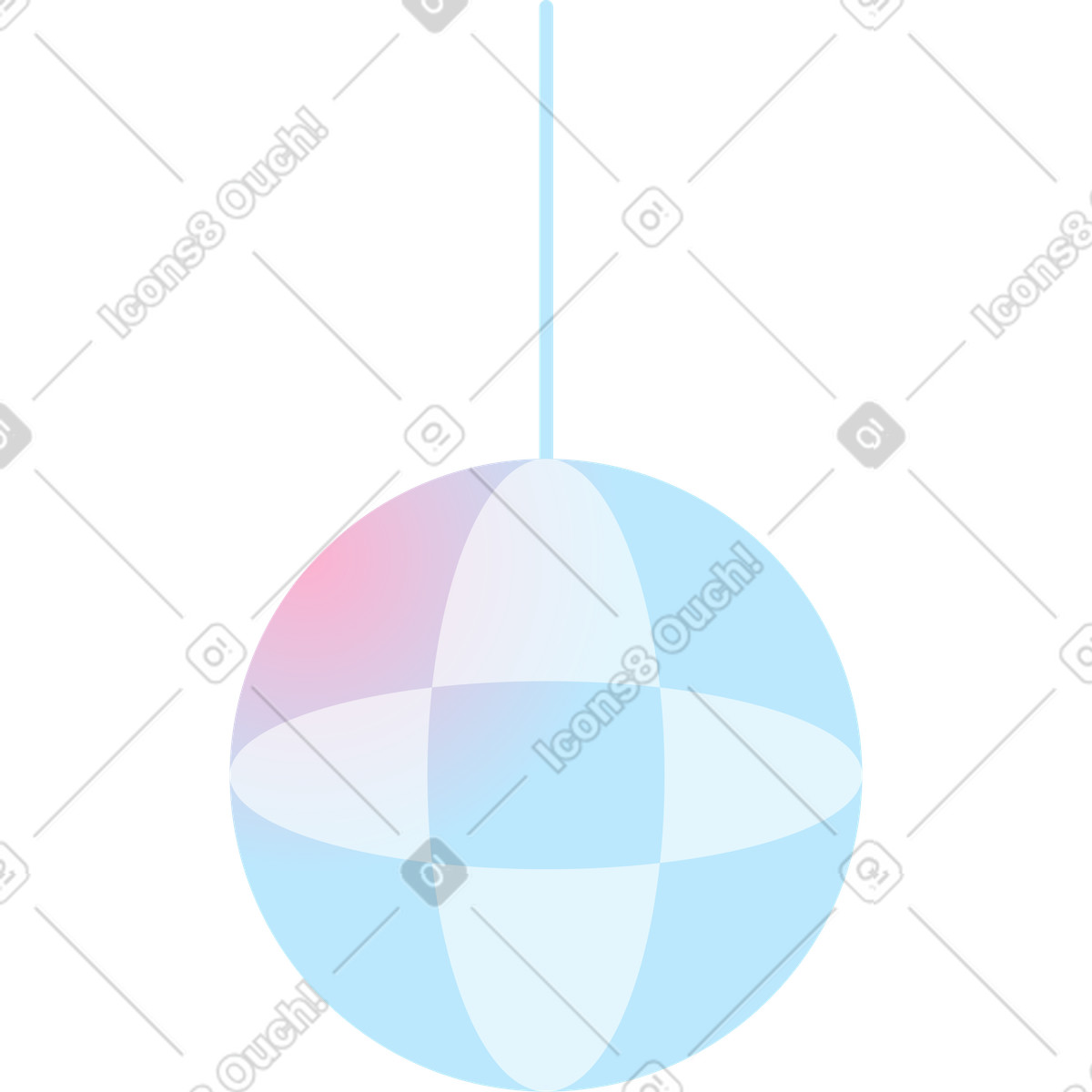 Ilustración Bola de disco en estilo Fizzy a descargar en PNG y SVG