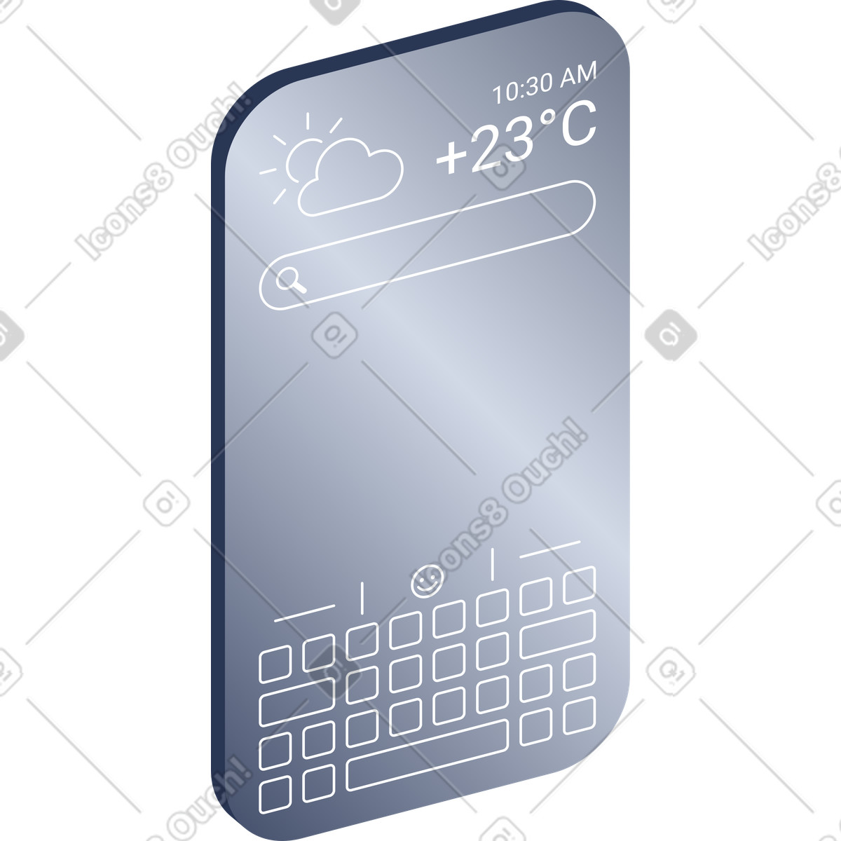 Smart home spiegel mit suchoberfläche-Illustration im Lucent-Stil als Download in PNG, SVG