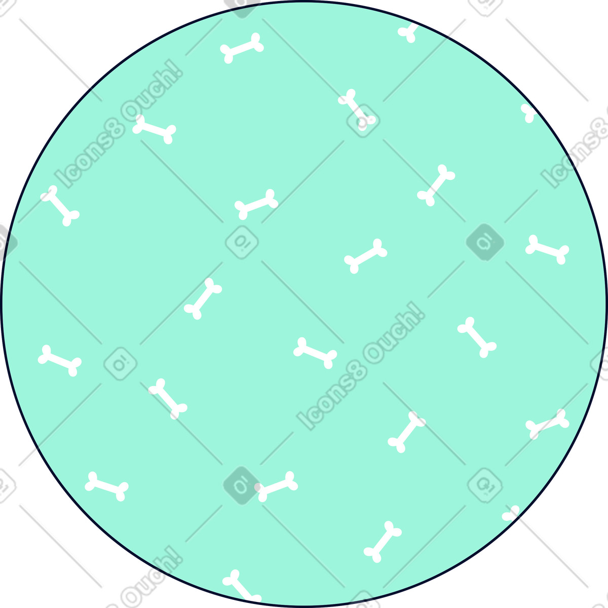 Ilustração de Fundo osso em no estilo Teal para baixar em PNG, SVG