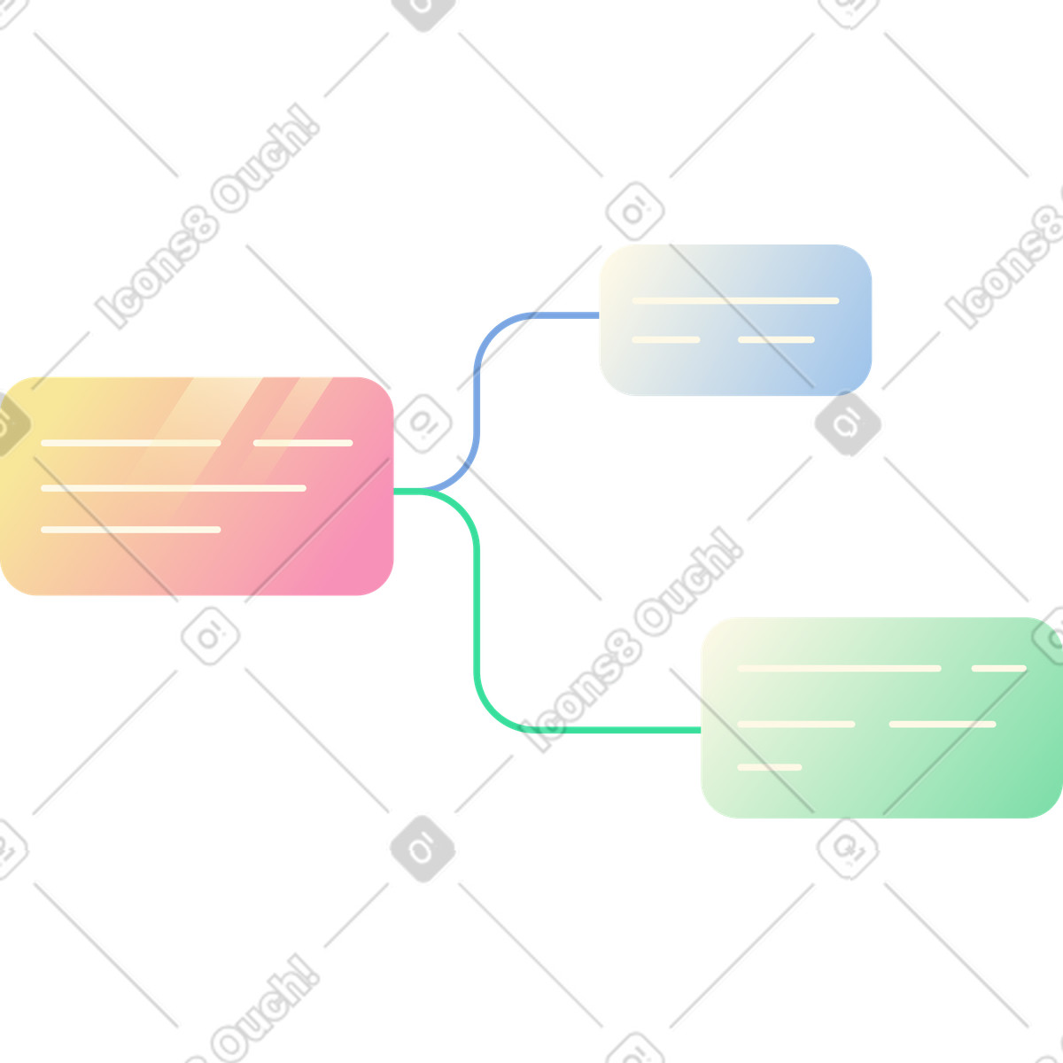 Diagram with stickers illustration in PNG, SVG
