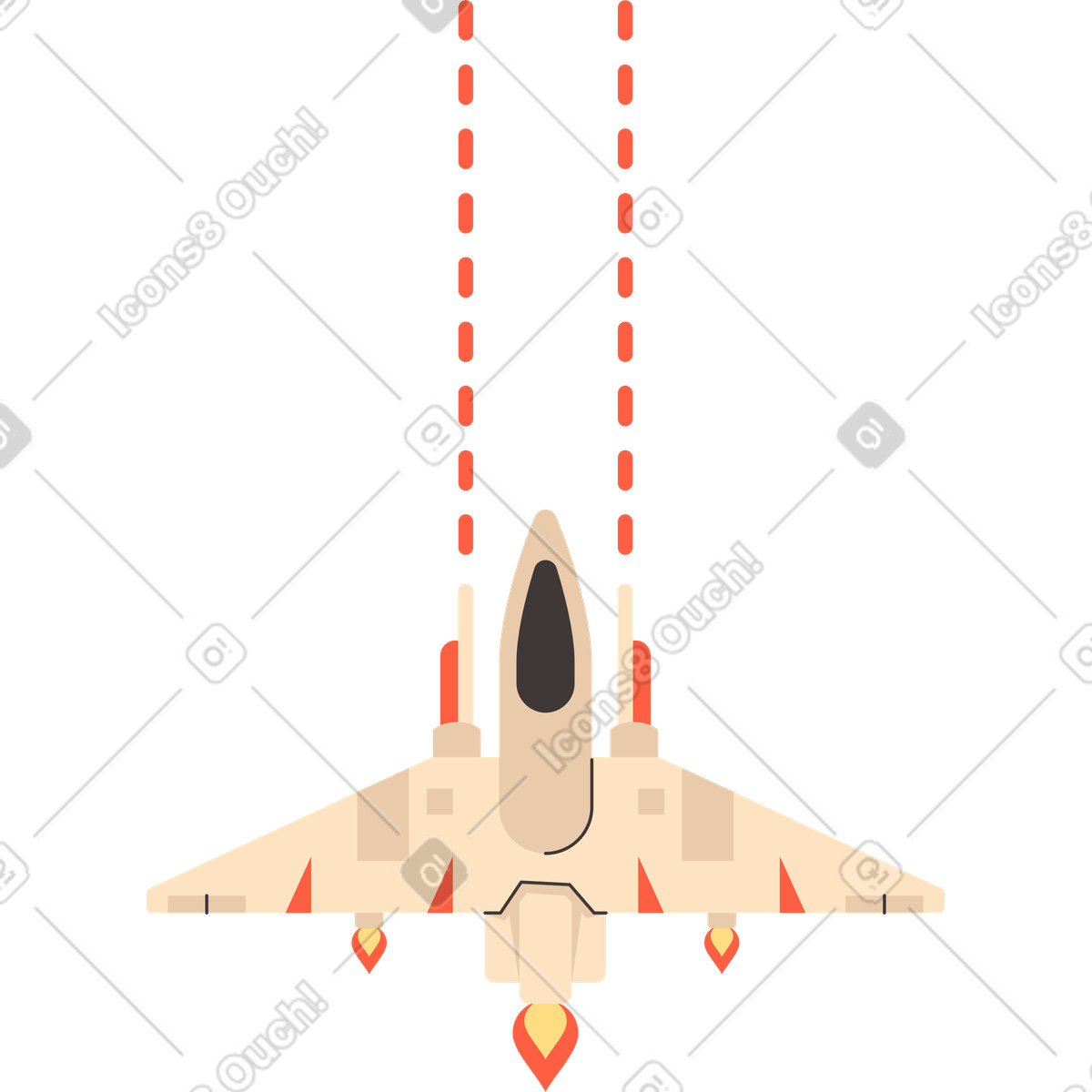 Aereo da combattimento gioco illustrazione in stile Dizzy scarica in PNG, SVG