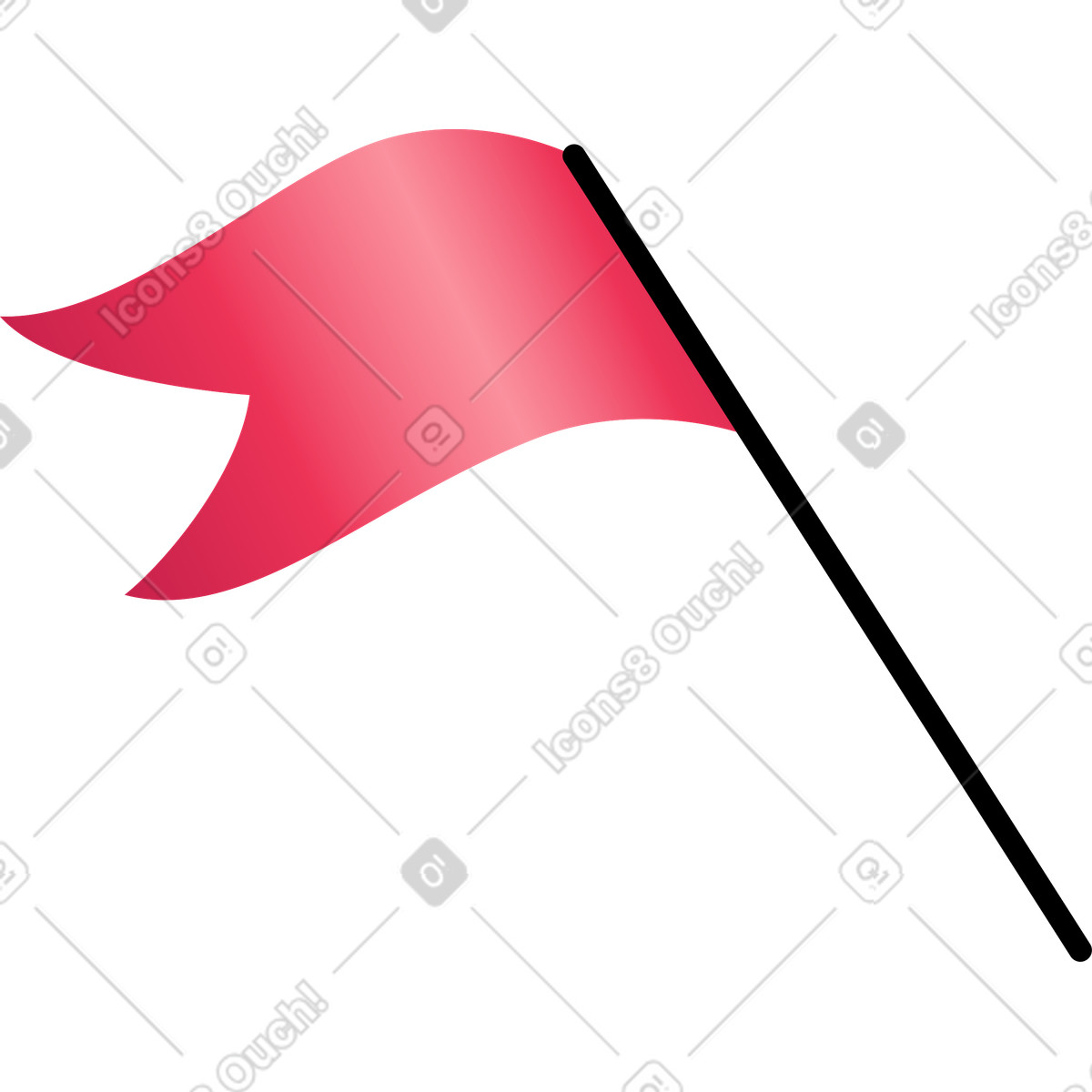 Colors 스타일의 빨간 깃발 일러스트레이션 PNG, SVG 다운로드