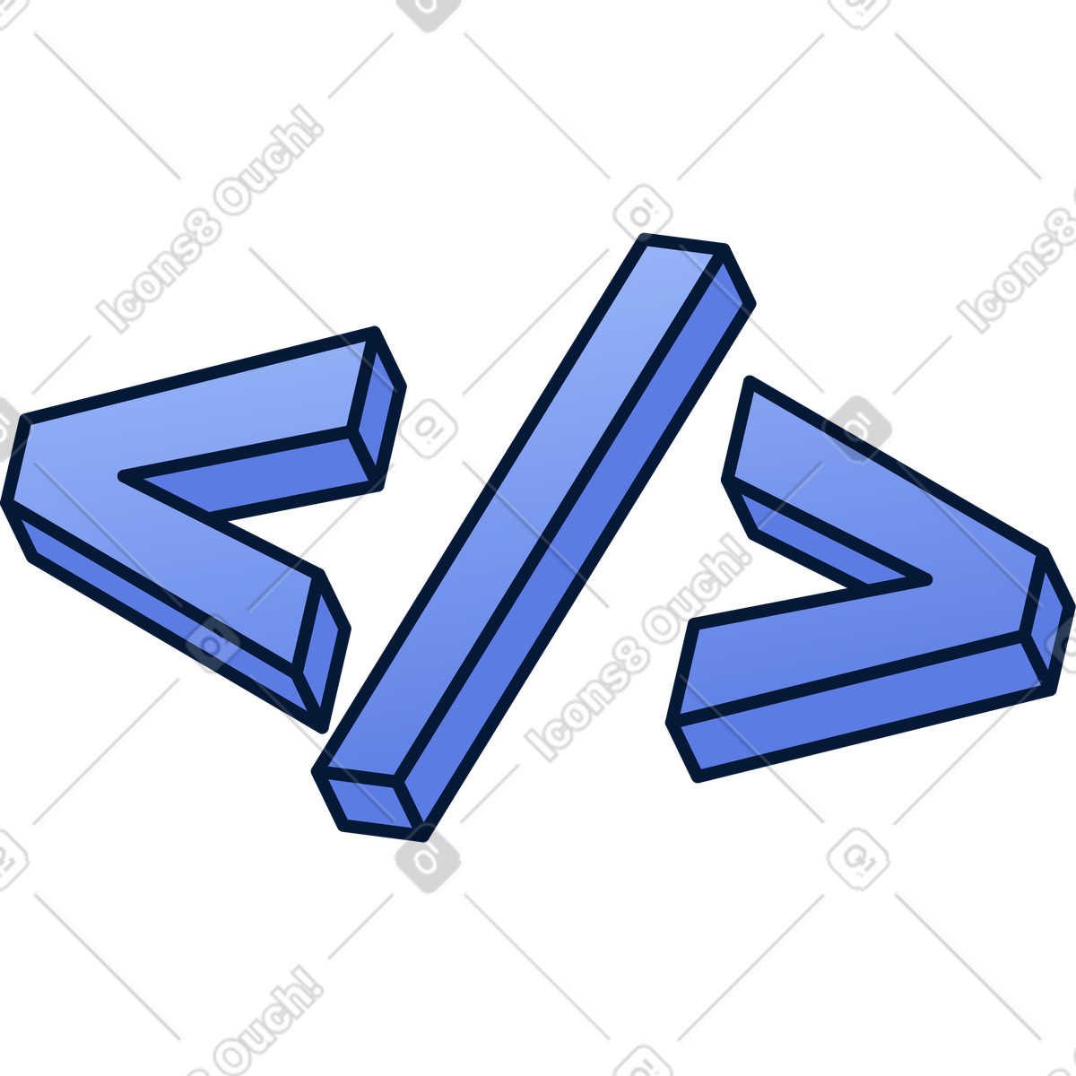Code icon illustration in PNG, SVG