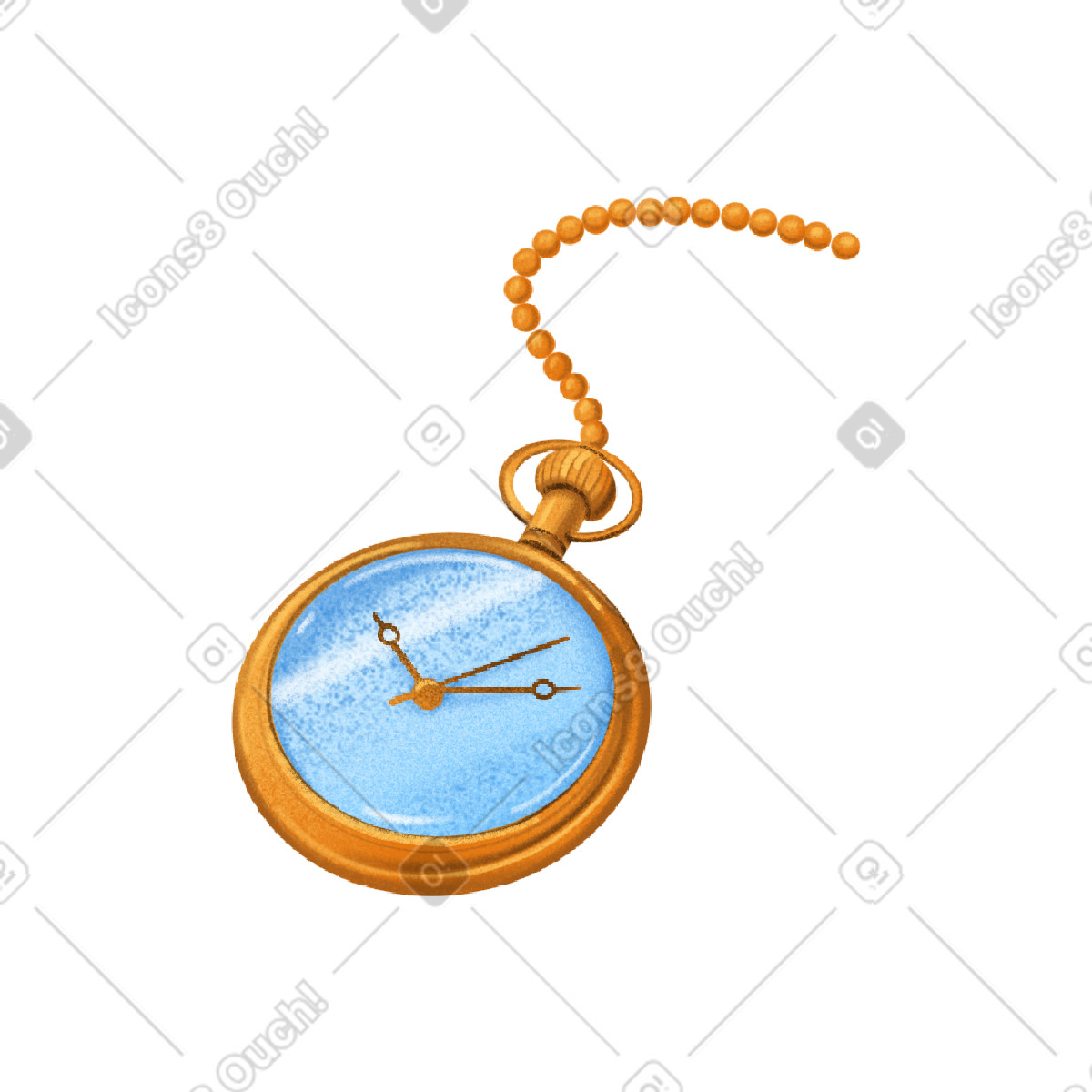 Иллюстрация Pocket watch gold в стиле Gleam — скачать в форматах PNG, SVG