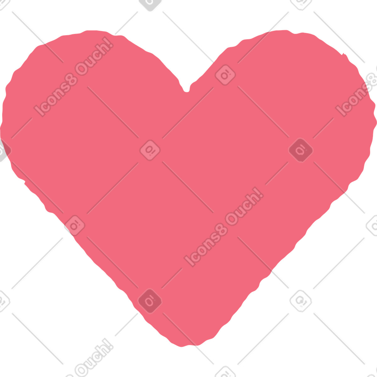 Cuore illustrazione in stile Pablo scarica in PNG, SVG