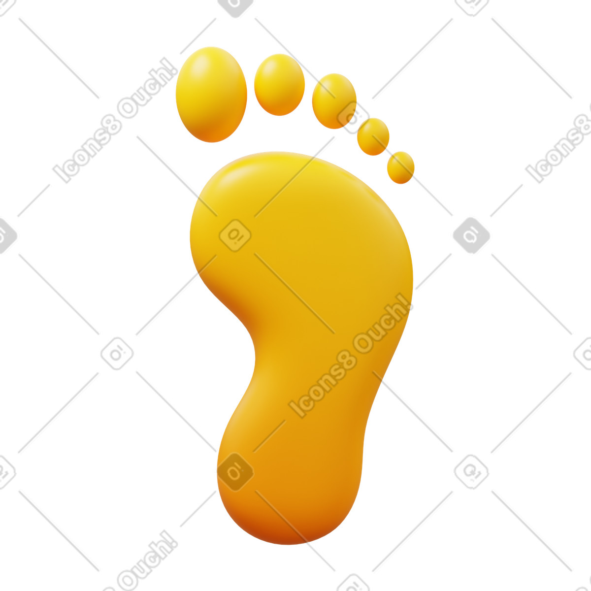 Foot illustration representing sound of footsteps clipart graphics in vector