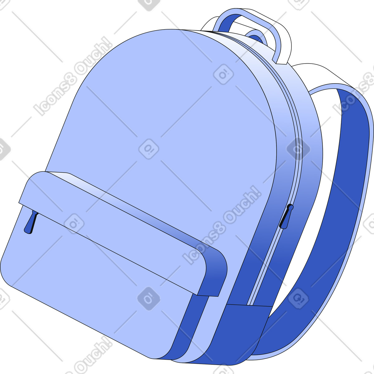 Rucksack-Illustration im Techny-Stil als Download in PNG, SVG