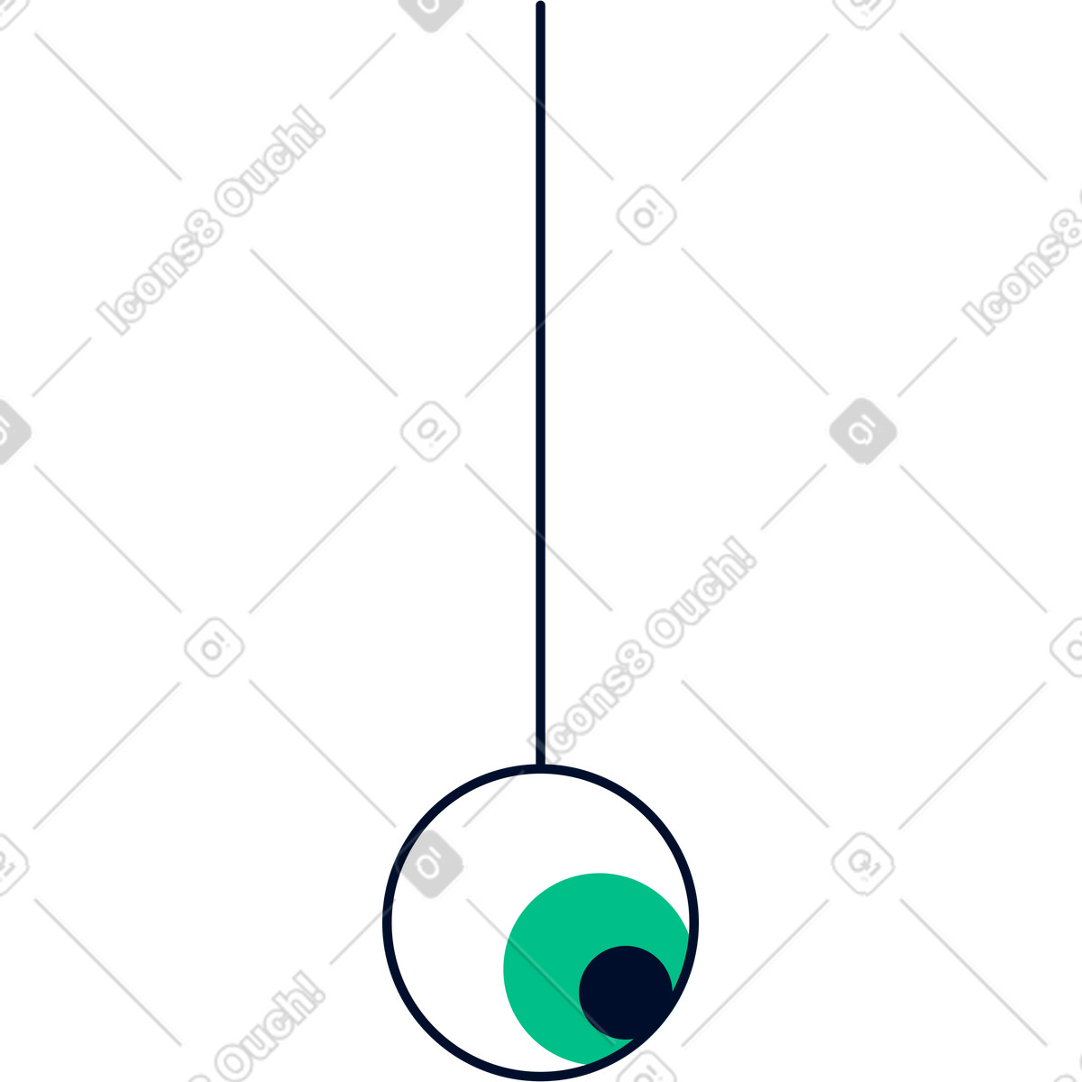 Eye illustration in Teal style download in PNG, SVG