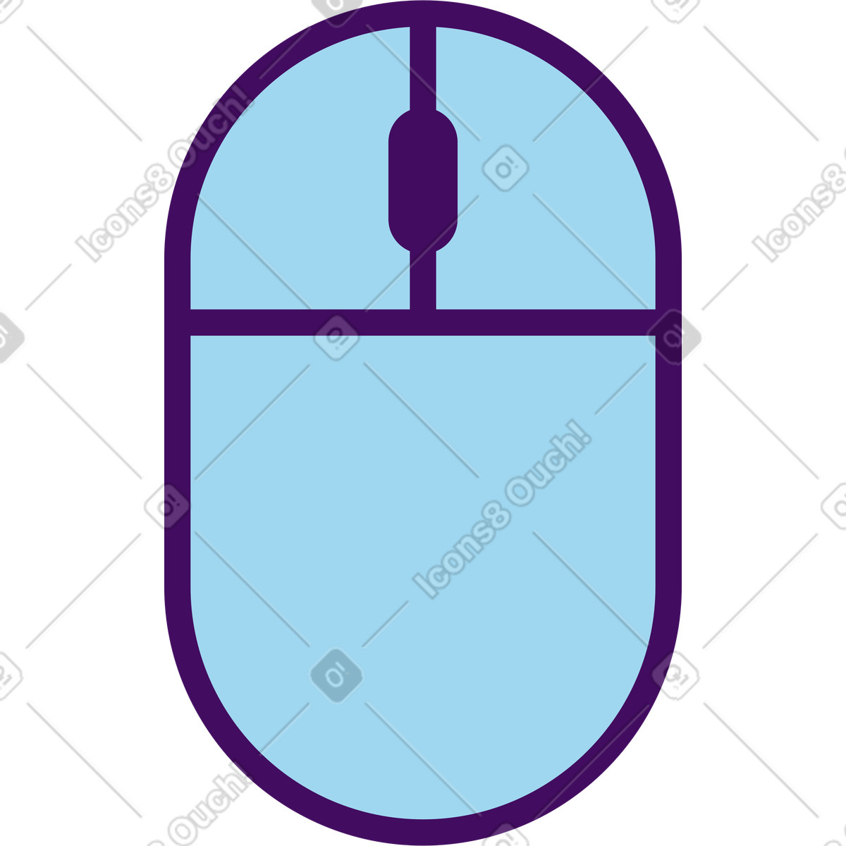 Computer mouse illustration in Simplistic style download in PNG, SVG