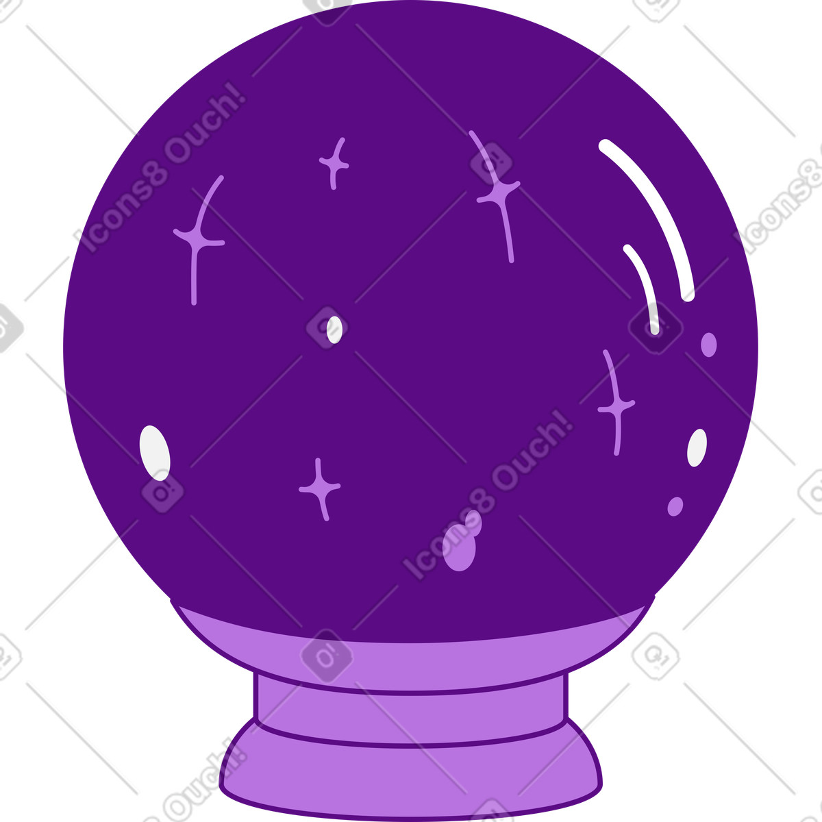 Ilustración Orbe magico en estilo Storyline a descargar en PNG y SVG