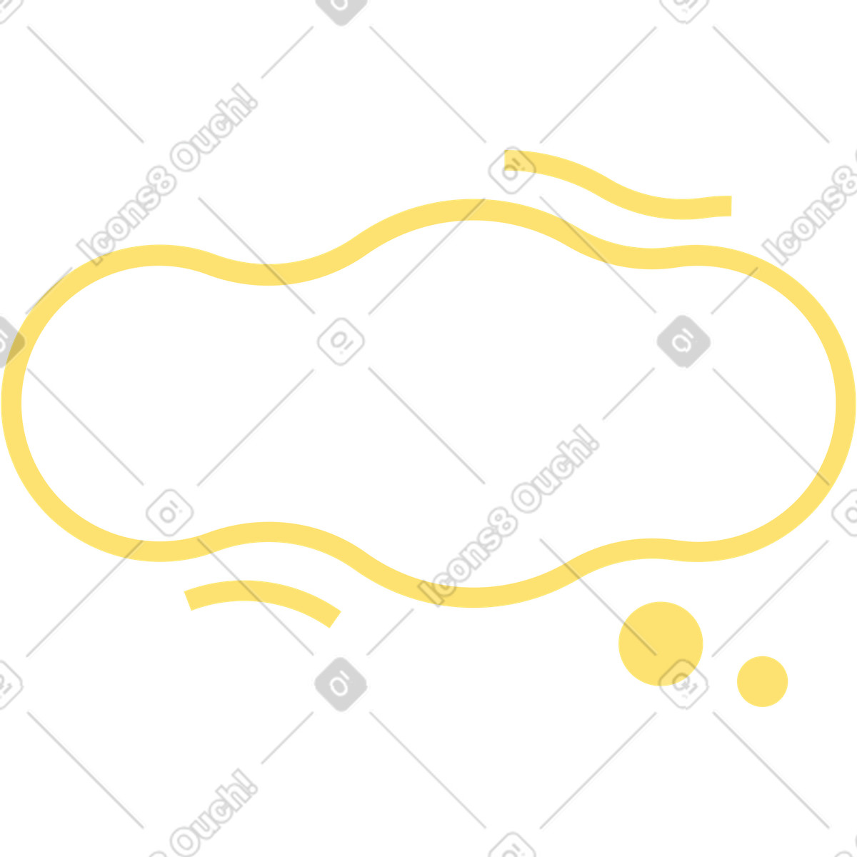 Yellow blop illustrazione in stile Marginalia scarica in PNG, SVG