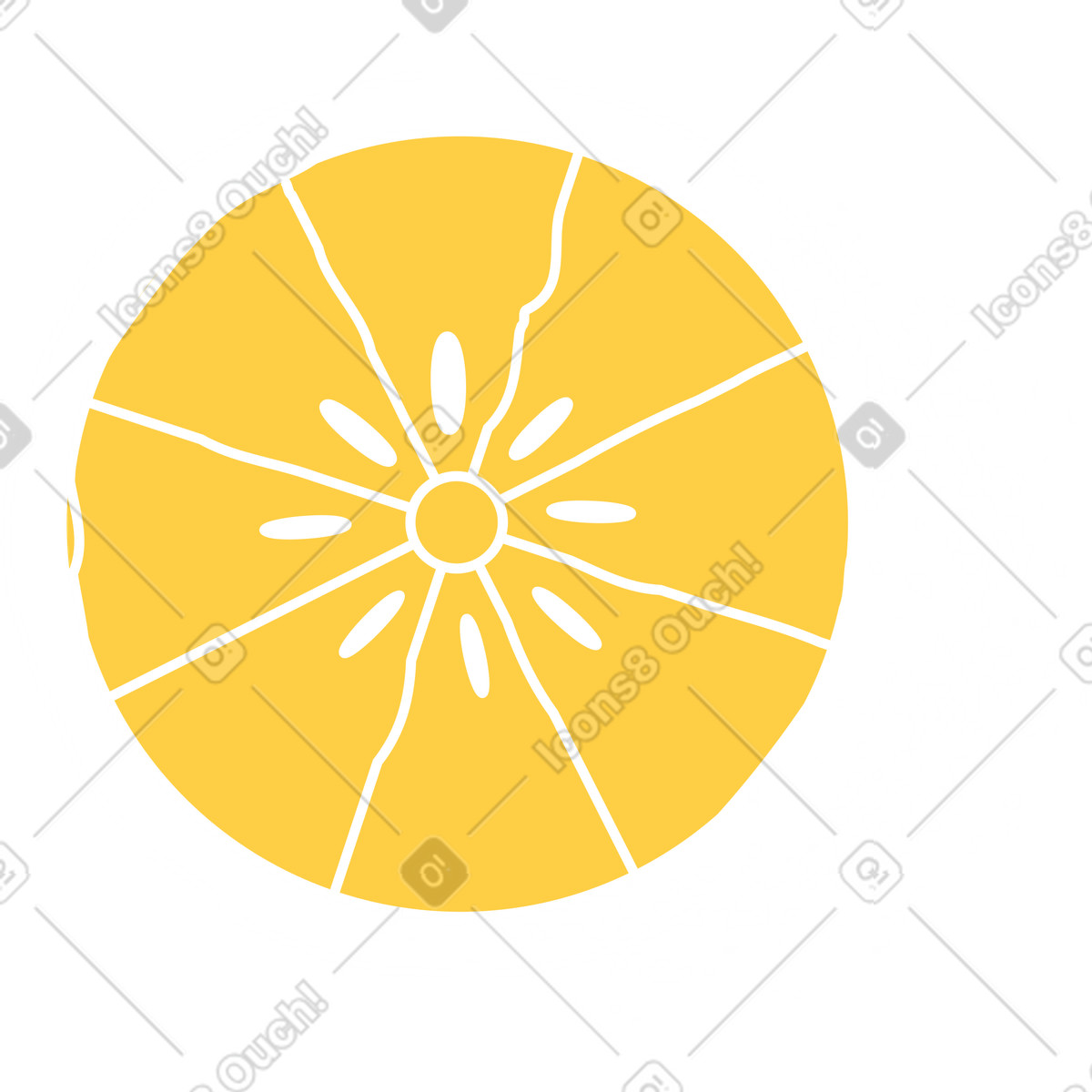 Ilustración Limón en estilo Conifer a descargar en PNG y SVG