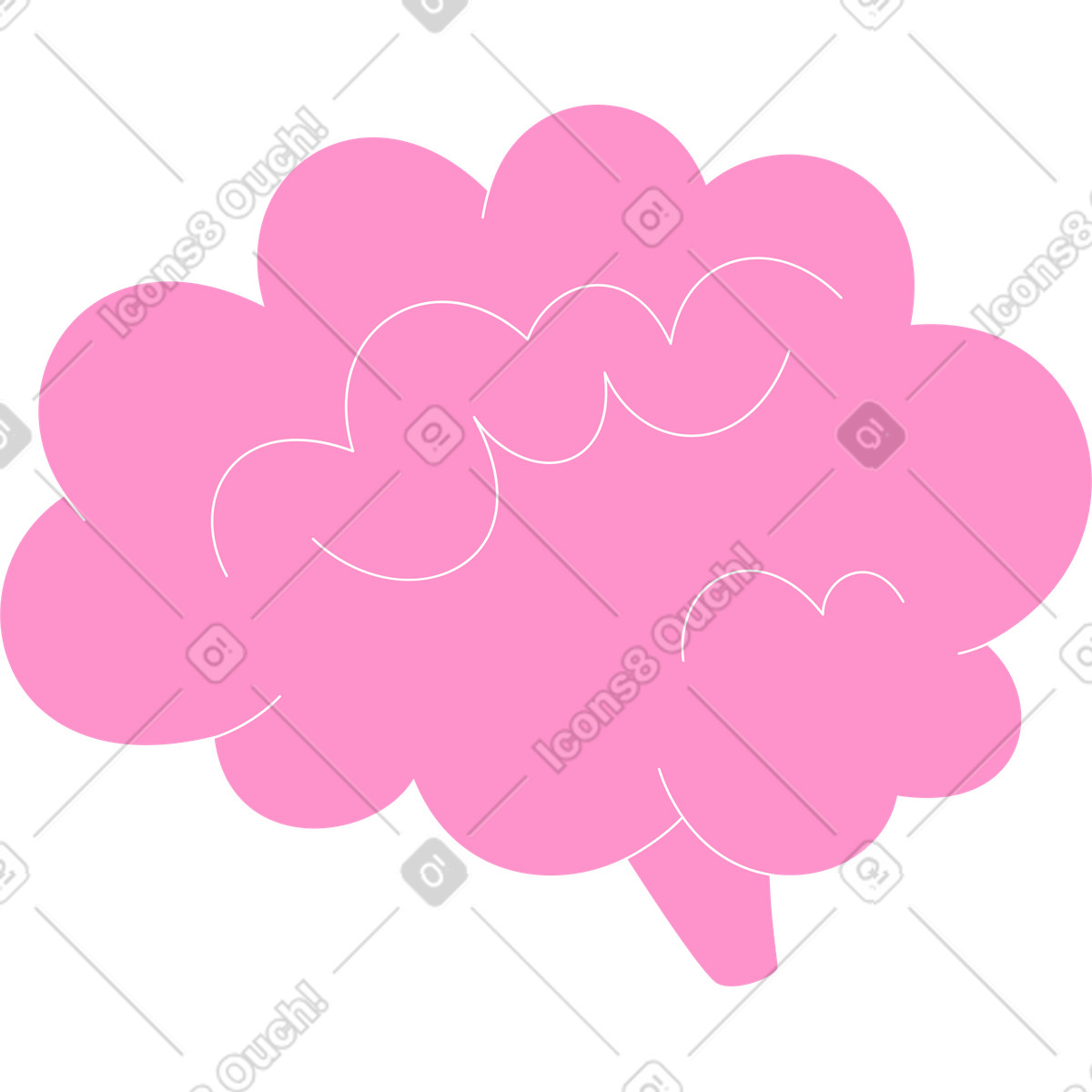 Brain illustrazione in stile Like scarica in PNG, SVG