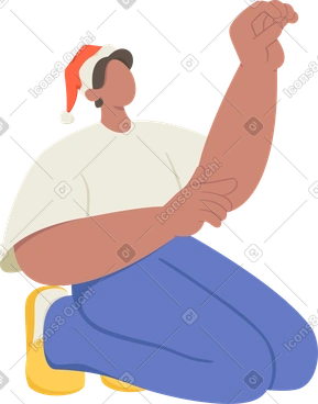 Homme avec un chapeau de noël PNG, SVG