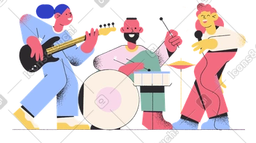 A group of people that are playing instruments PNG, SVG