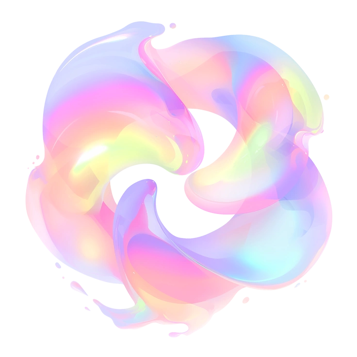 A colorful, glossy letter 