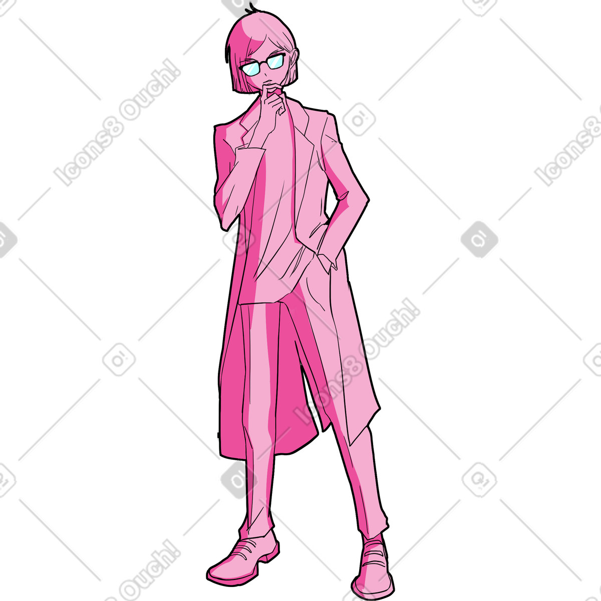 Ilustración Chico en estilo Experimental a descargar en PNG y SVG