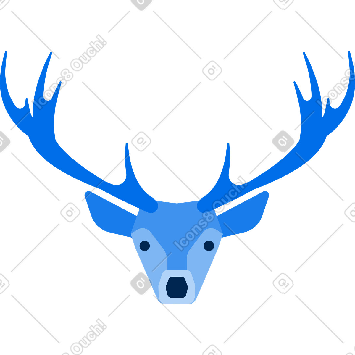 Ilustración Ciervo en estilo Urban a descargar en PNG y SVG
