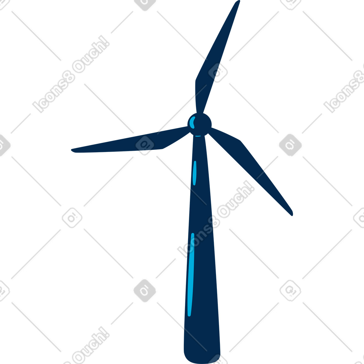 Windräder-Illustration im Flame-Stil als Download in PNG, SVG