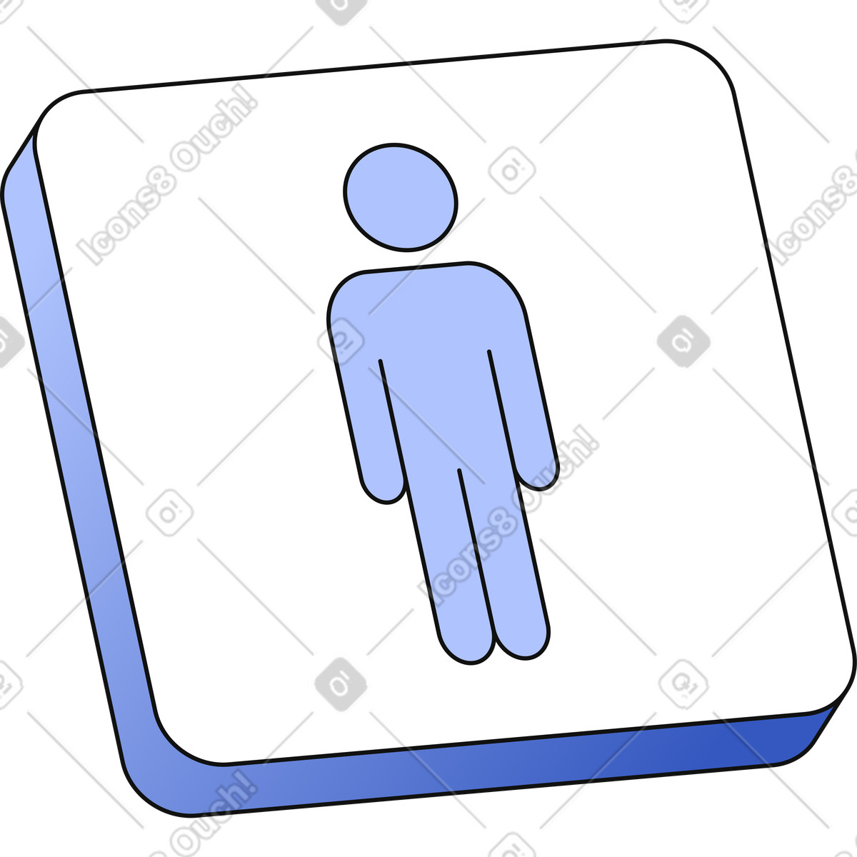 Personensymbol-Illustration im Techny-Stil als Download in PNG, SVG