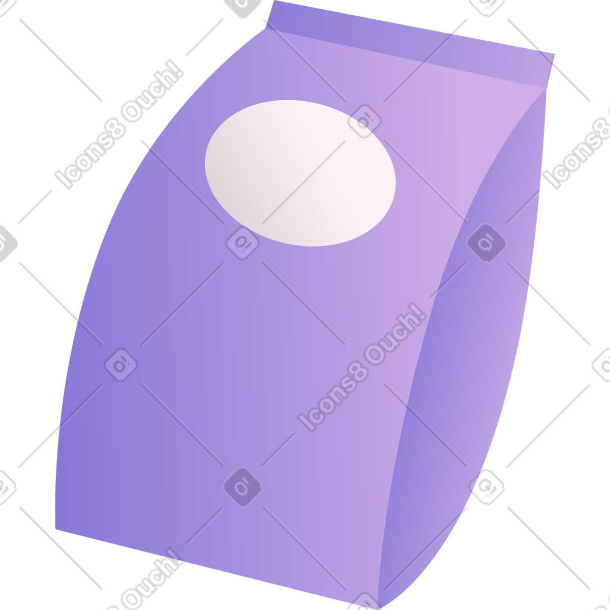 Illustration Paquet de biscuits violet dans le style Silky à télécharger aux formats PNG, SVG
