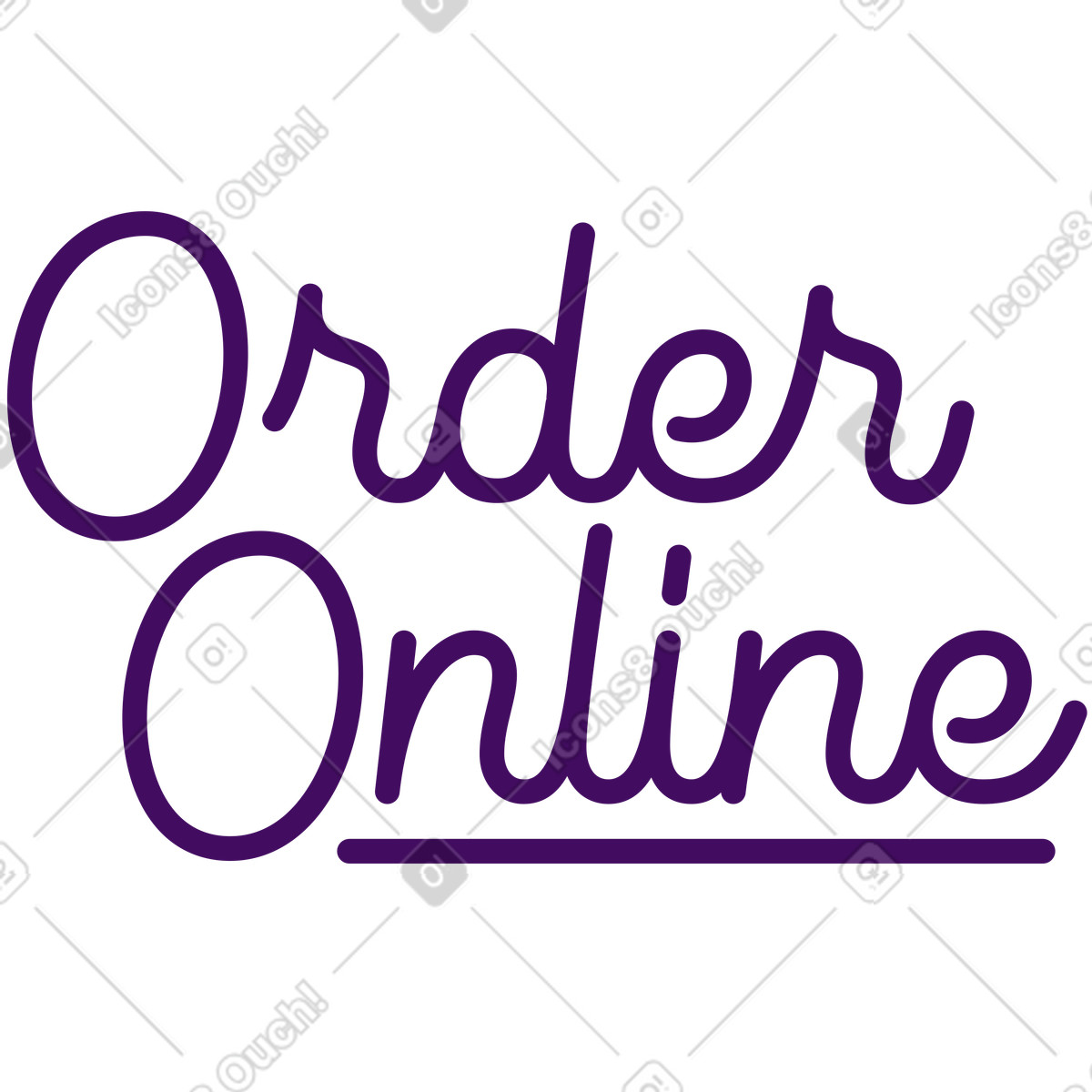 Lettering order online illustration in Simplistic style download in PNG, SVG