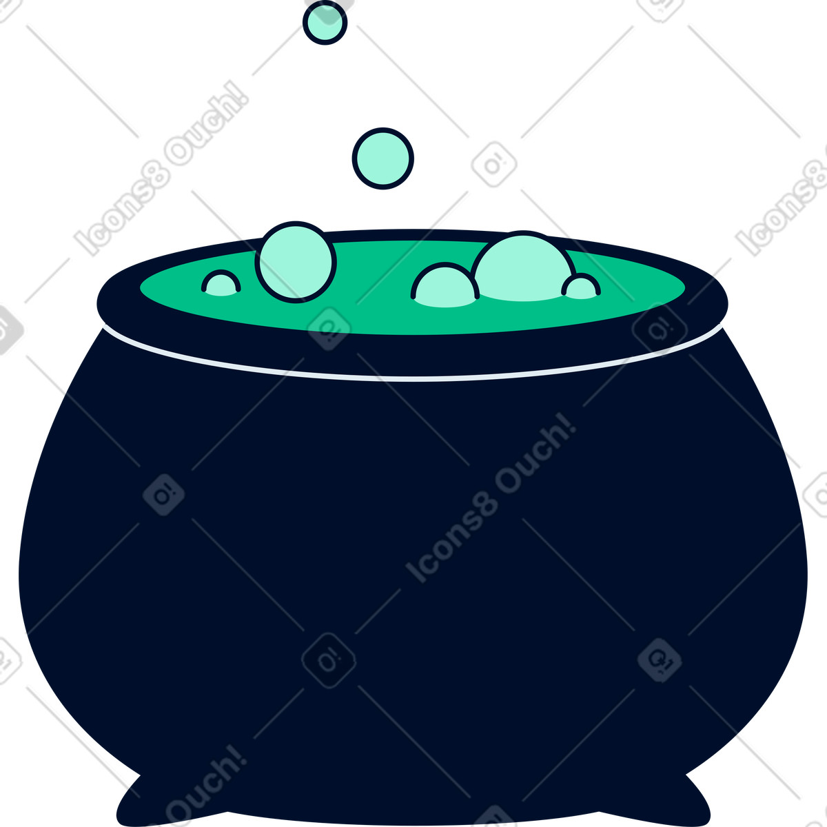 Ilustración Caldera en estilo Teal a descargar en PNG y SVG