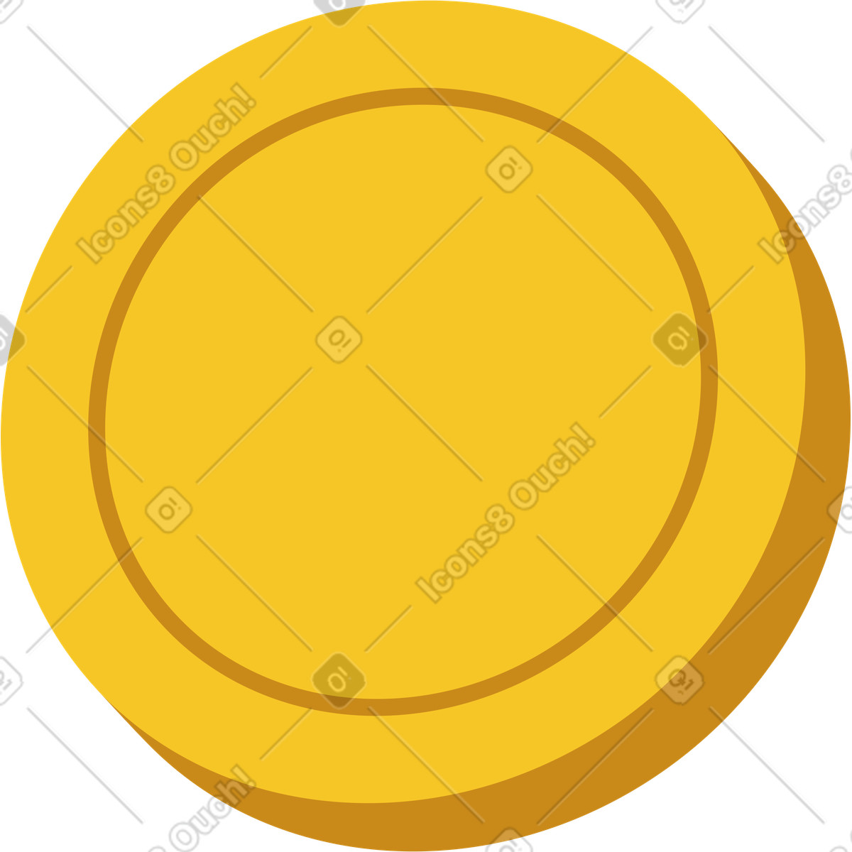 Catchy スタイルの Coin のイラストをPNG、SVG形式でダウンロード